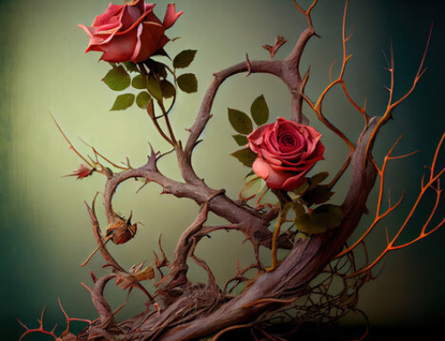 Thorn bushes have roses